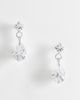 Kingsley Ryan Kingsley Ryan gemset round & teardrop stud earings in sterling silver - 1