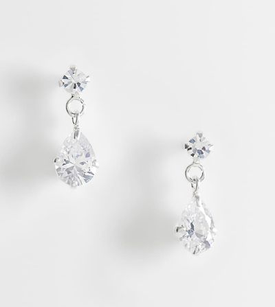 Kingsley Ryan Kingsley Ryan gemset round & teardrop stud earings in sterling silver