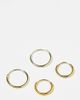 Kingsley Ryan Kingsley Ryan Gold Plated 10 and 12mm hoop earrings pack - 1