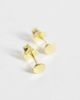 Kingsley Ryan Kingsley Ryan gold plated 5mm flat stud earrings - 4