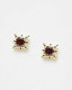 Kingsley Ryan Kingsley Ryan gold plated red gem starburst stud earrings - 1