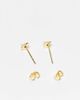 Kingsley Ryan Kingsley Ryan gold plated red gem starburst stud earrings - 2