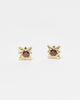 Kingsley Ryan Kingsley Ryan gold plated red gem starburst stud earrings - 3
