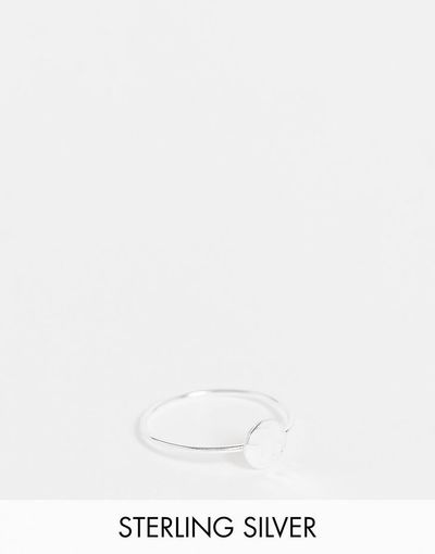 Kingsley Ryan Kingsley Ryan hammered circle ring in sterling silver