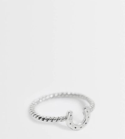 Kingsley Ryan Kingsley Ryan horseshoe twist ring in sterling silver