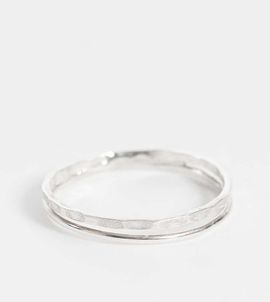 Kingsley Ryan Kingsley Ryan illusion double ring in sterling silver