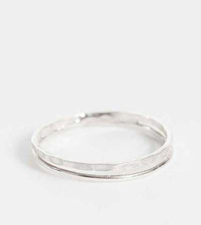 Kingsley Ryan Kingsley Ryan illusion double ring in sterling silver
