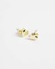 Kingsley Ryan Kingsley Ryan large flat heart stud earrings in 14kt gold plated brass - 4