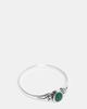 Kingsley Ryan Kingsley Ryan malachite oval ring in sterling silver - 1