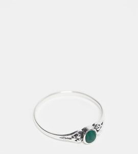 Kingsley Ryan Kingsley Ryan malachite oval ring in sterling silver