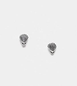 Kingsley Ryan Kingsley Ryan mini seashell stud earrings in silver