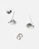 Kingsley Ryan Kingsley Ryan mini seashell stud earrings in silver - 3