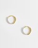 Kingsley Ryan Kingsley Ryan mixed metal square cut hoops in 14ct gold plated sterling silver - 1
