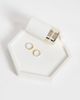 Kingsley Ryan Kingsley Ryan mixed metal square cut hoops in 14ct gold plated sterling silver - 3
