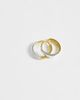 Kingsley Ryan Kingsley Ryan mixed metal square cut hoops in 14ct gold plated sterling silver - 4