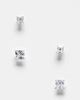 Kingsley Ryan Kingsley Ryan pack of 2 square crystal stud earrings in sterling silver - 1