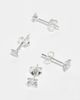 Kingsley Ryan Kingsley Ryan pack of 2 square crystal stud earrings in sterling silver - 3