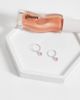 Kingsley Ryan Kingsley Ryan pink gemset teardrop dangle hoop earrings in sterling silver - 2