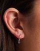Kingsley Ryan Kingsley Ryan purple gemstone drop hoop earrings in silver - 1