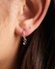 Kingsley Ryan Kingsley Ryan purple gemstone drop hoop earrings in silver - 3