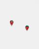 Kingsley Ryan Kingsley Ryan red strawberry stud earrings in sterling silver - 1