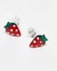Kingsley Ryan Kingsley Ryan red strawberry stud earrings in sterling silver - 2