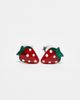 Kingsley Ryan Kingsley Ryan red strawberry stud earrings in sterling silver - 3