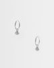Kingsley Ryan Kingsley Ryan shell charm hoop earrings in sterling silver - 1