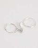 Kingsley Ryan Kingsley Ryan shell charm hoop earrings in sterling silver - 3