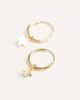 Kingsley Ryan Kingsley Ryan star drop hoop earrings in gold plated - 2