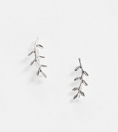 Kingsley Ryan Kingsley Ryan sterling silver ear climbers with leaf pattern