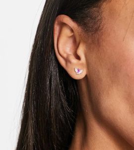 Kingsley Ryan Kingsley Ryan sterling silver gemset petals stud earrings