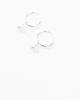Kingsley Ryan Kingsley Ryan sterling silver hoop earrings with pearl charm - 2