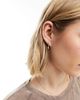 Kingsley Ryan Kingsley Ryan sterling silver hoop earrings with pearl charm - 3