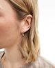 Kingsley Ryan Kingsley Ryan sterling silver hoop earrings with pearl charm - 4