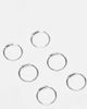 Kingsley Ryan Kingsley Ryan Sterling Silver pack of 3 mini hoop earrings - 1