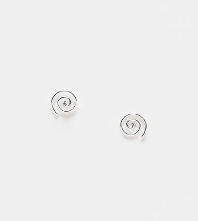 Kingsley Ryan Kingsley Ryan swirl stud earrings in silver