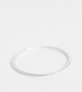 Kingsley Ryan Kingsley Ryan textured ridge band ring in sterling silver