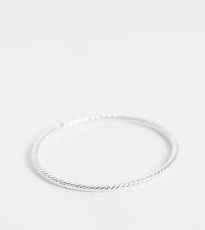 Kingsley Ryan Kingsley Ryan textured ridge band ring in sterling silver