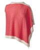 Kinross Cashmere Kinross Cashmere Contrast Border Poncho - 1