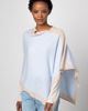 Kinross Cashmere Kinross Cashmere Contrast Border Poncho - 2