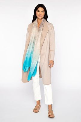 Kinross Cashmere Kinross Cashmere Ombre Reef Print Scarf