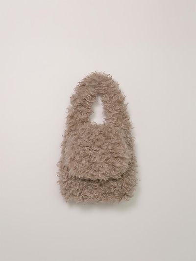 kiok Faux Shearling Hobo Style Bag [Desert Sand]