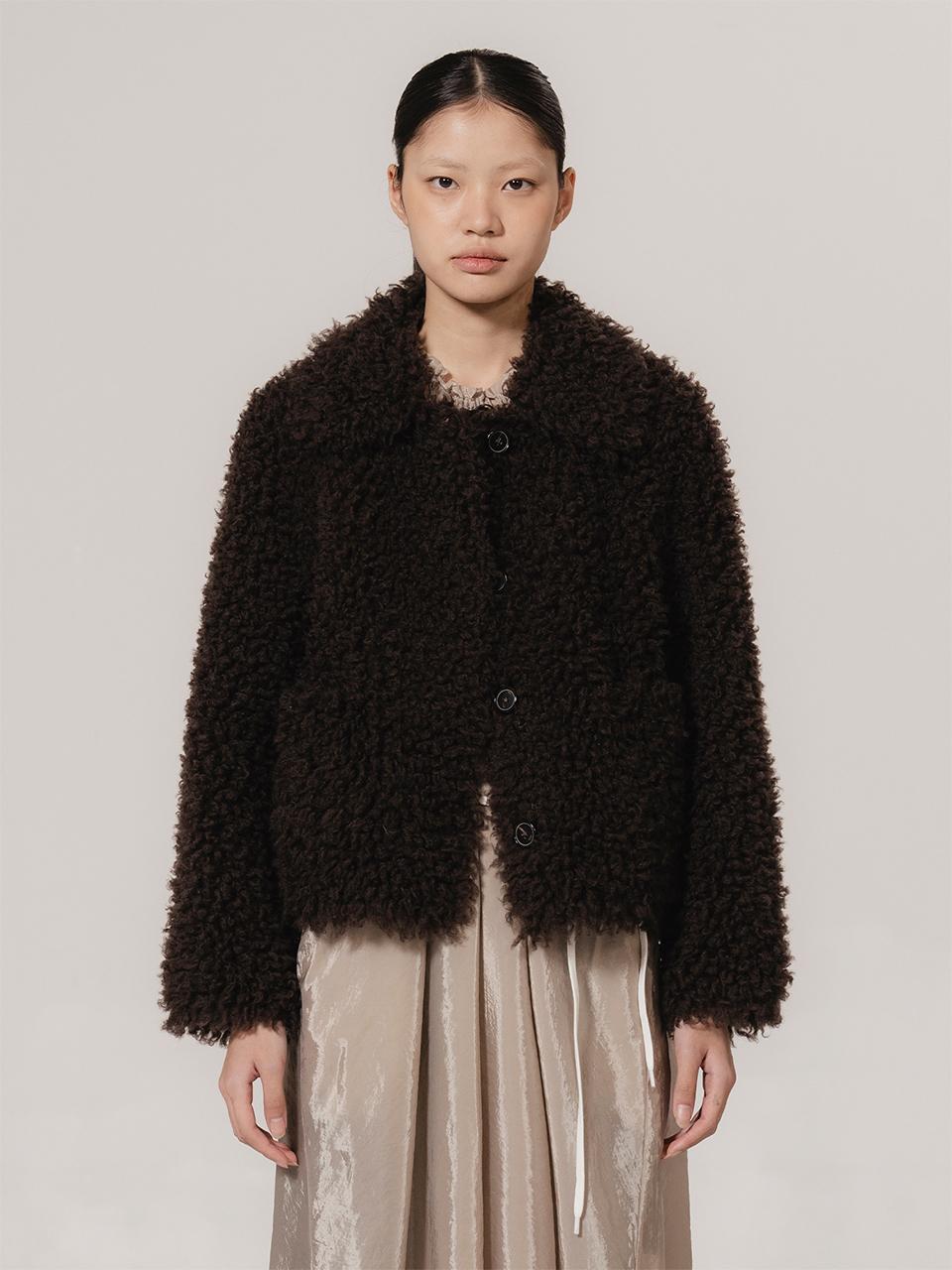 kiok Wool Shearling Classic Jacket [Warm Brown]