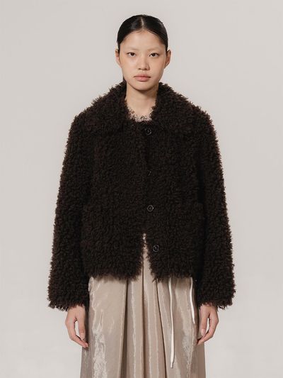 kiok Wool Shearling Classic Jacket [Warm Brown]