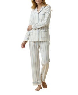 Kip Kip Luxe Stretch Cotton Striped Pajama Set