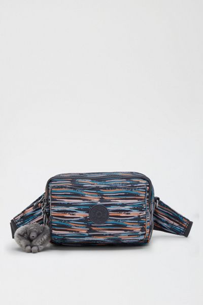 Kipling Kipling Abanu Multi Printed Convertible Crossbody Bag in Mineral Stripes, Women's at Urban Outfitters
