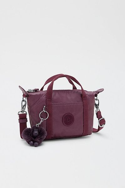Kipling Kipling Art Compact Crossbody Bag in Grape Wine Metallic, Women's at Urban Outfitters