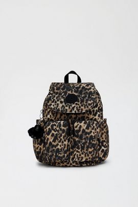 Kipling Kipling City Pocket Printed Cargo Backpack in Wild Leopard, Women's at Urban Outfitters