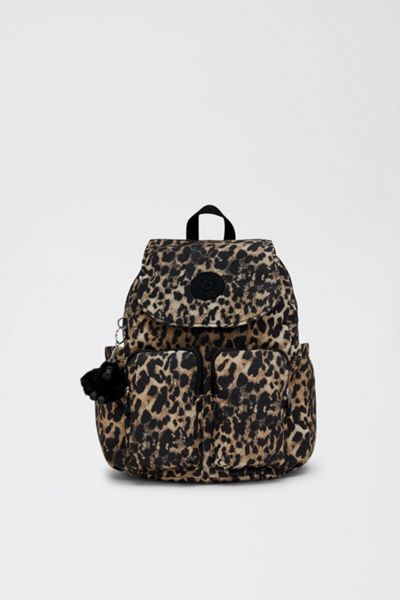 Kipling Kipling City Pocket Printed Cargo Backpack in Wild Leopard, Women's at Urban Outfitters